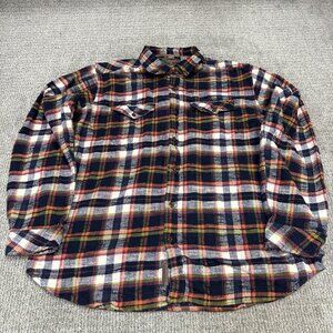 Flyshacker Flannel Shirt Multicolored Plaid Long Sleeve Men’s Size 2XL